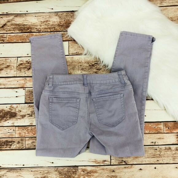 Chicos Women's Platinum Ultimate Fit Skinny Ankle Jeans Sz 00/XS/2 Purple Zip - Picture 6 of 6